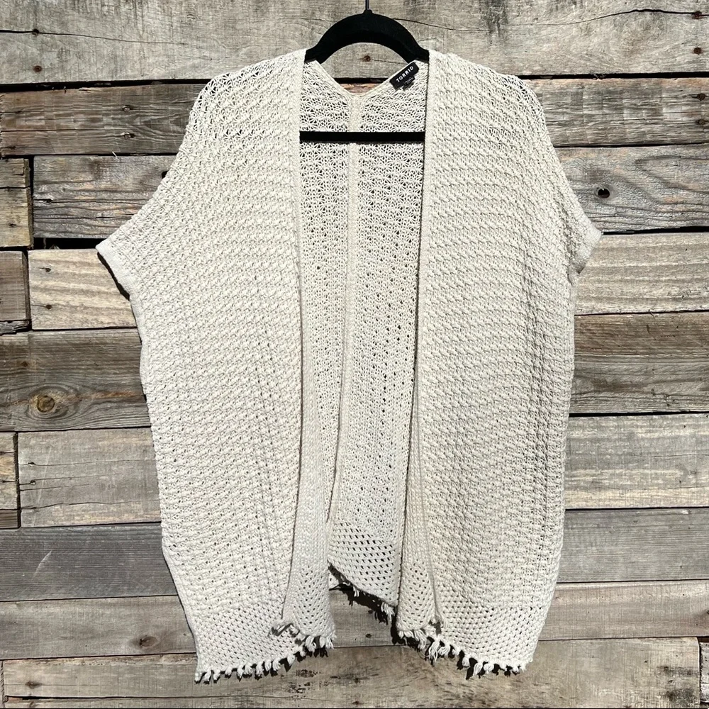 🌻Torrid Open Knit Front Duster Kimono Cardigan Size 00 (or Size 10)